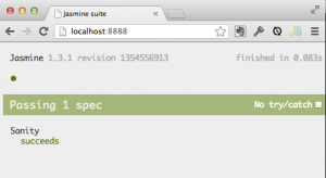 1 Passing Jasmine Spec